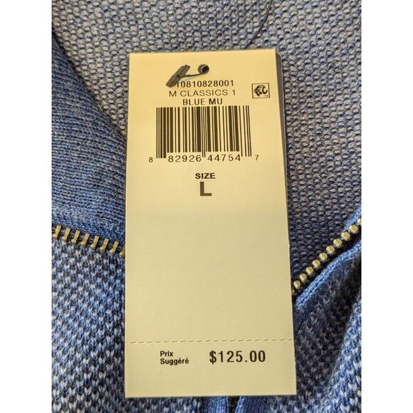 Polo Ralph Lauren Mens L Full Zip Vest Light Blue Textured Knit Pima Cotton Golf - Picture 4 of 5